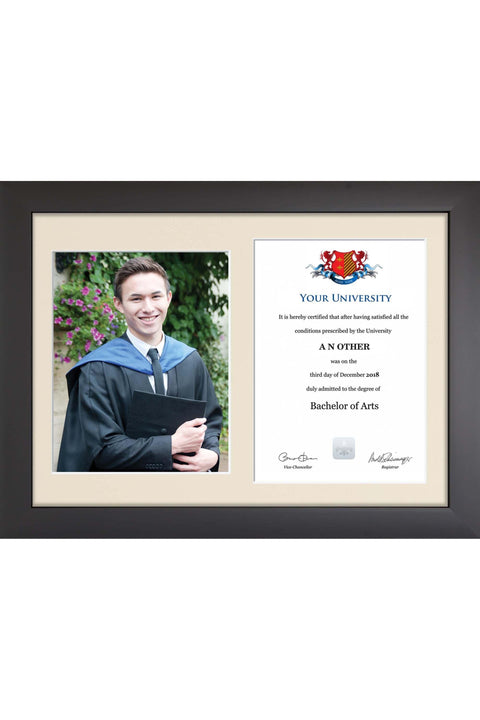 Dual Degree/Certificate Frame - Modern Style