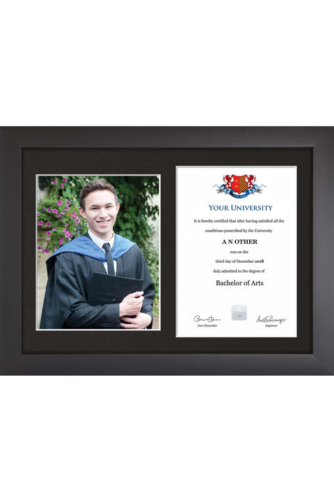 Dual Degree/Certificate Frame - Modern Style