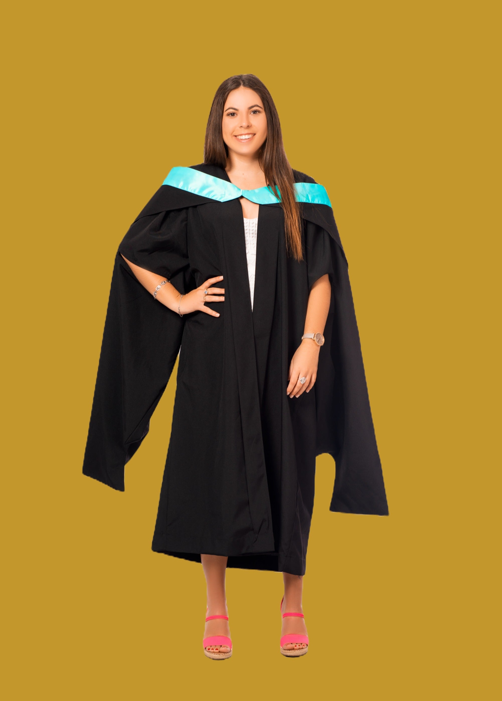 Matte Black Graduation Cap and Gown Set in Multiple Sizes (24 (2'10